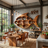 Rustic Wall Wine Rack For Home Lounge Wine Organizer