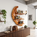 Handcrafted Farmhouse Wine Display Rack For Dining Area