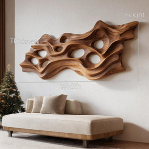 Large Organic Sculptural Wall Art For Holiday Decor