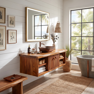 Minimalist Vanity Cabinet Bright Modern Bathroom