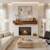 Rustic Fireplace Mantel Beam For Holiday Decoration