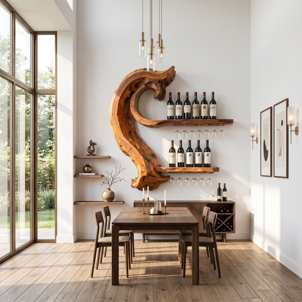 Rustic Wine Storage Rack For Home Bar