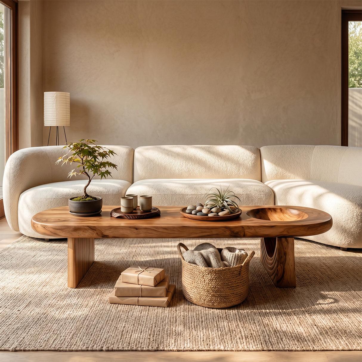 Mid Century Handcrafted Live Edge Coffee Table For Furniture Decor