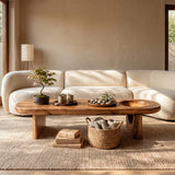 Mid Century Handcrafted Live Edge Coffee Table For Furniture Decor