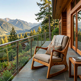 Organic Wooden Chair Curved Back Design For Home