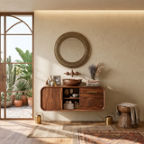 Mid Century Floating Vanity With Storage For Bathroom