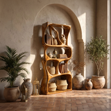 Scandinavian Handcrafted Bookshelf Storage Organizer For Home Office
