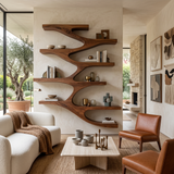 Minimalist Wood Floating Bookshelf For Living Space