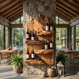 Contemporary Landscape Bottle Holder For Modern Interior