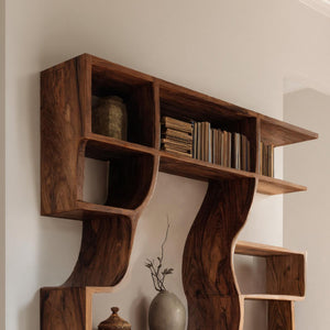 Artisan Carved Bookshelf For Modern Interior