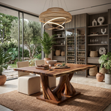 Modern Live Edge Kitchen Table For Garden Villa