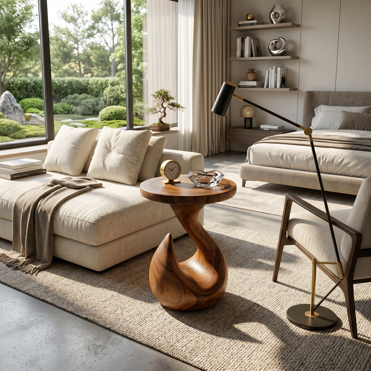 Contemporary Round End Table Luxury Lounge