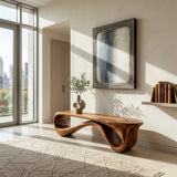 Contemporary Natural Wood Bench For Home Entry Decor