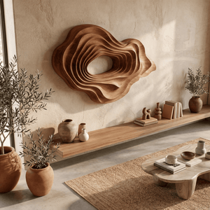Mid Century Carved Relief Wall Panel Decor For Study Room