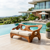 Luxury Wooden Sofa Sculptural Design For Home