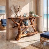 Farmhouse Solid Wood Console Table For Modern Rustic Furniture Style