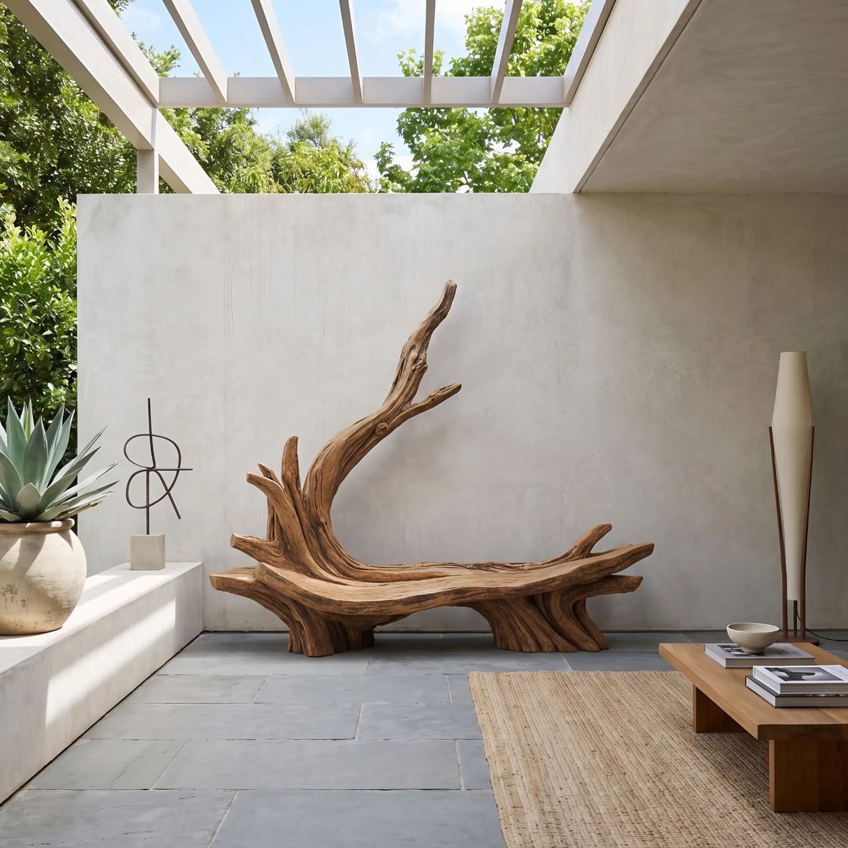 Handcrafted Live Edge Bench For Artistic Patio Designs