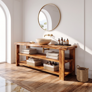 Farmhouse Vanity With Storage For Bathroom Decor Ideas