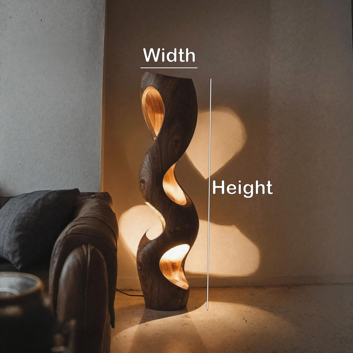 Organic Sculptural Floor Lamp For Modern Living Room