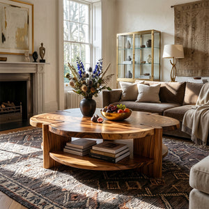 Farmhouse Handcrafted Solid Wood Coffee Table For Living Room Decor