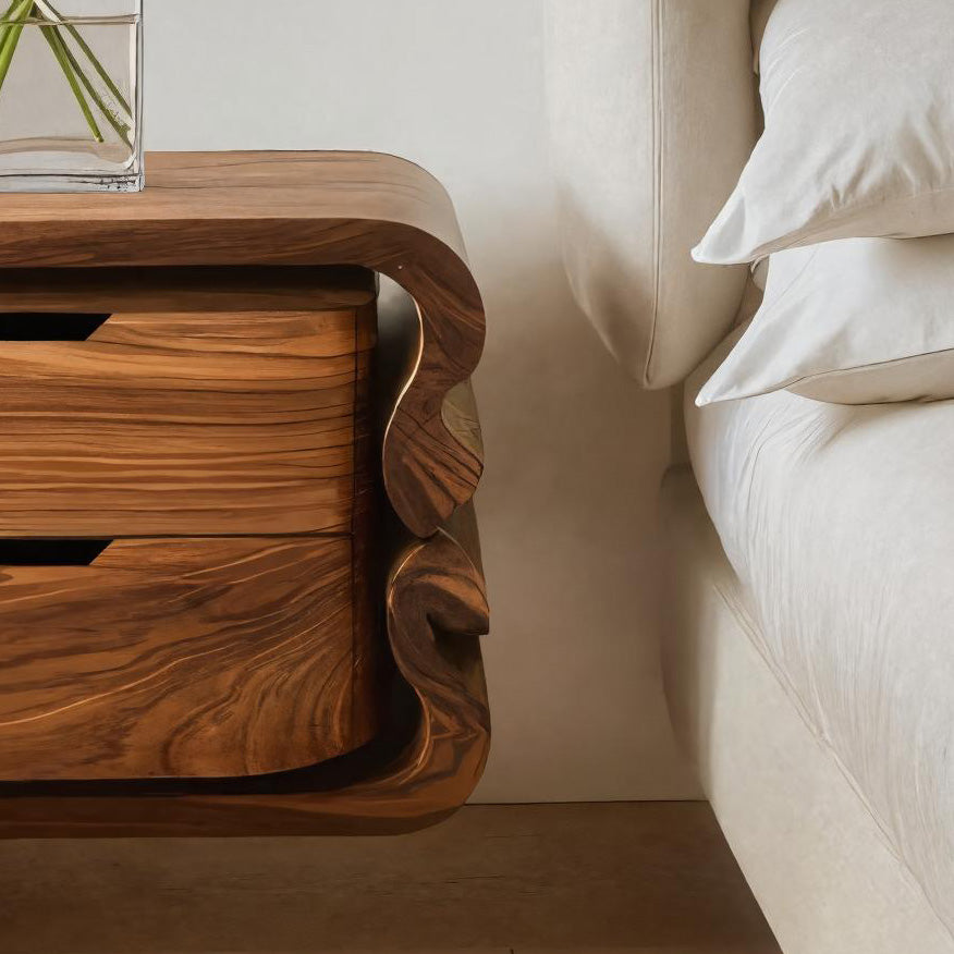 Sculptural Floating Nightstand For Modern Bedroom