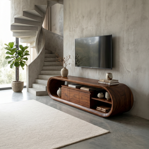 Luxury Walnut TV Cabinet For Modern Entertainment Lounge
