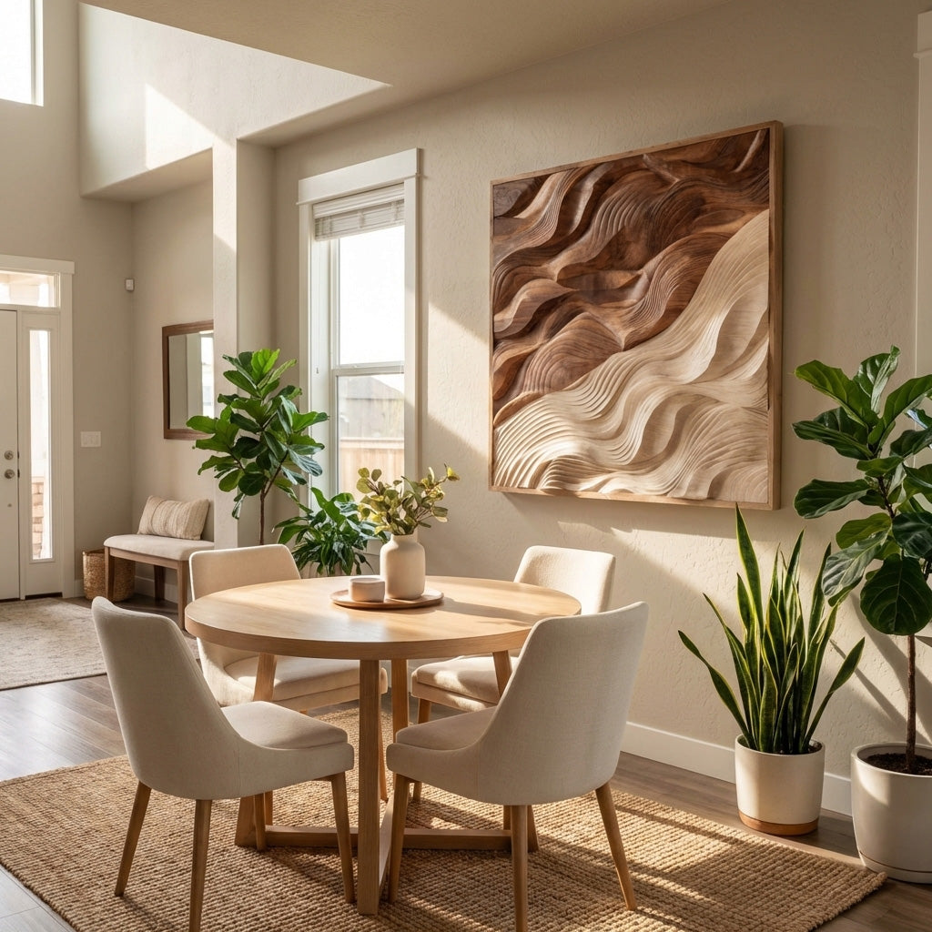 Contemporary Wooden Wave Wall Art For Living Spaces