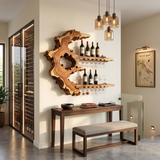 Handcrafted Rustic Wall Wine Rack For Wine Cellar