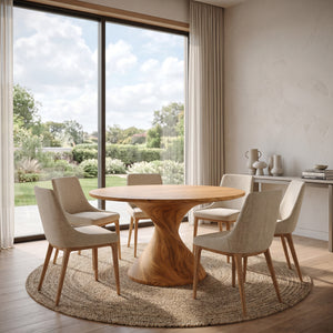 Organic Twisted Sculptural Dining Table For Breakfast Nook