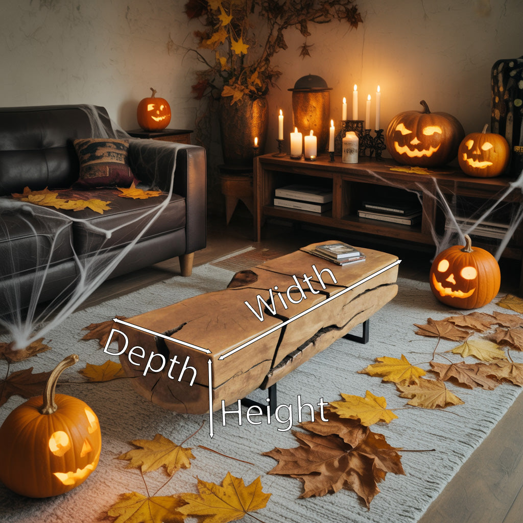 Halloween Rustic Coffee Table For Living Room Or Fall Decor