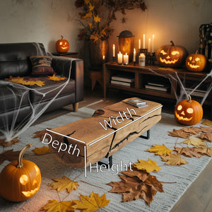 Halloween Rustic Coffee Table For Living Room Or Fall Decor