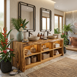 Organic Monkeypod Vanity Unit For Resort Suite