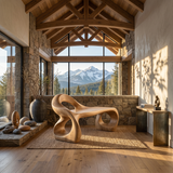 Contemporary Knot Form Bench For Hallway Interior Area