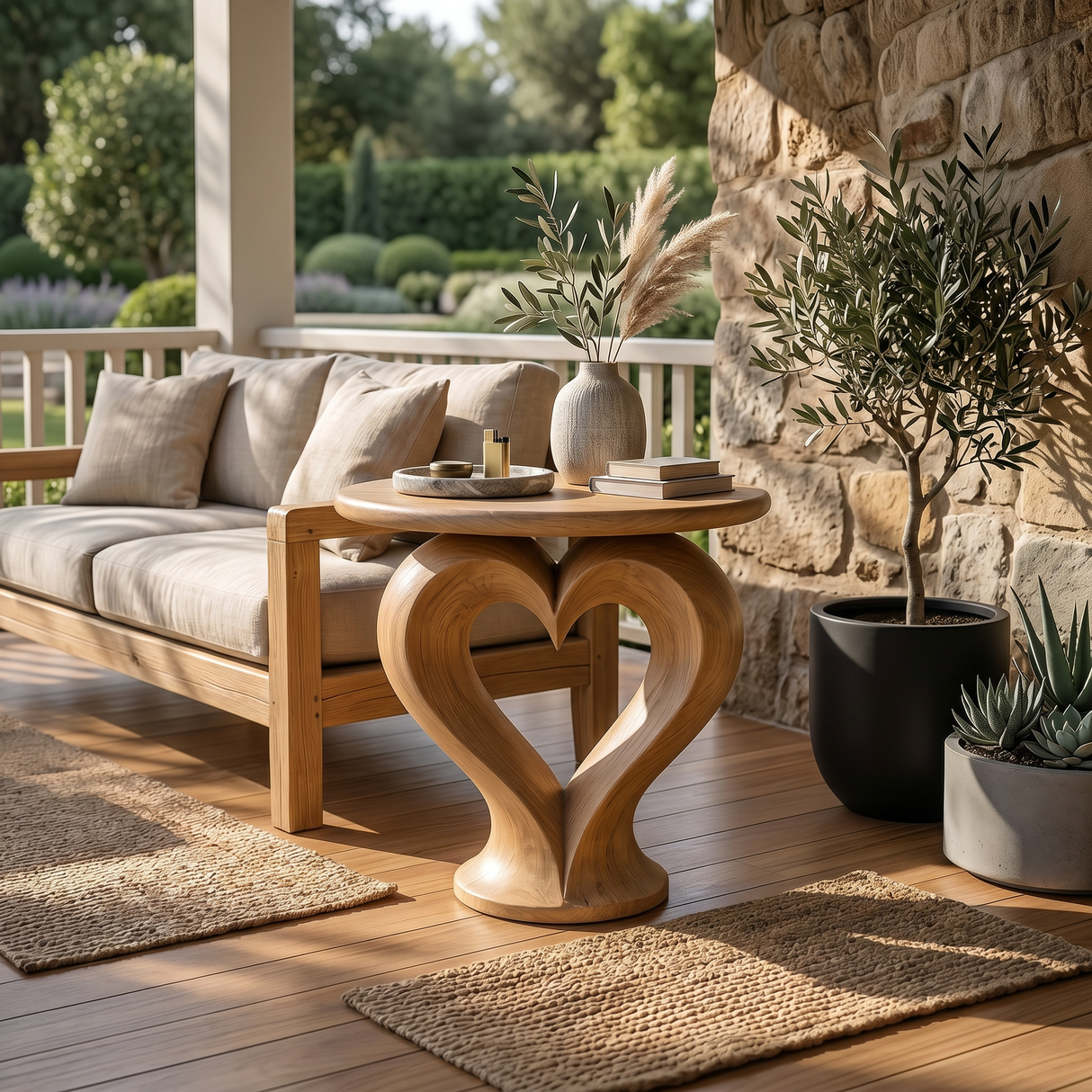 Modern Heart Base Accent Table Designer Library