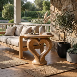 Modern Heart Base Accent Table Designer Library
