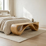 Contemporary Natural Wood Bench For Home Entry Decor