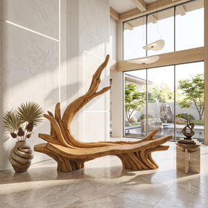 Handcrafted Live Edge Bench For Artistic Patio Designs
