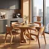 Mid Century Wood Dining Table For Kitchen Decor