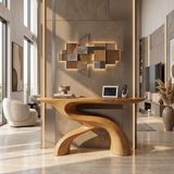 Scandinavian Crescent Hall Table For Entry Hall Interior