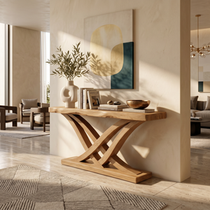 Organic Branch Base Console Table Contemporary Entryway