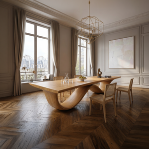 Minimalist Slab Dining Table For Compact Dining Area