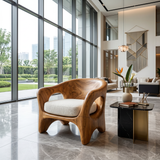 Modern Organic Wooden Chair Designer Reception Area