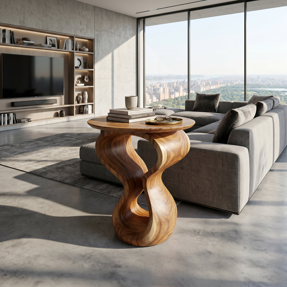 Organic Twisted End Table Villa Living Room