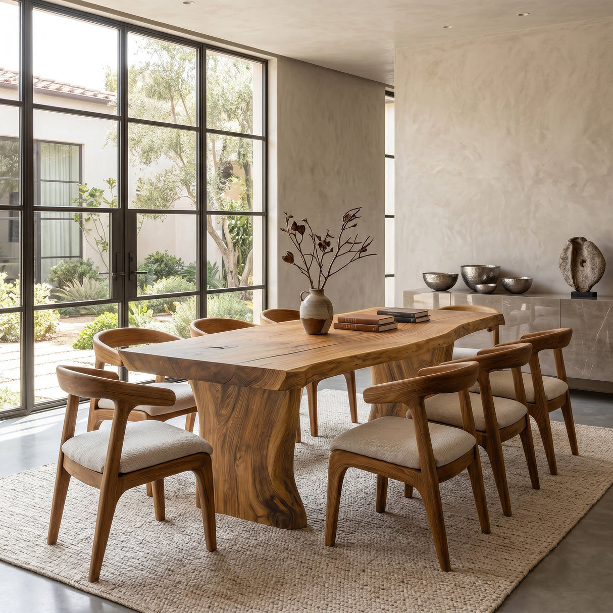 Wabi Sabi Handcrafted Dining Table For Dining Room