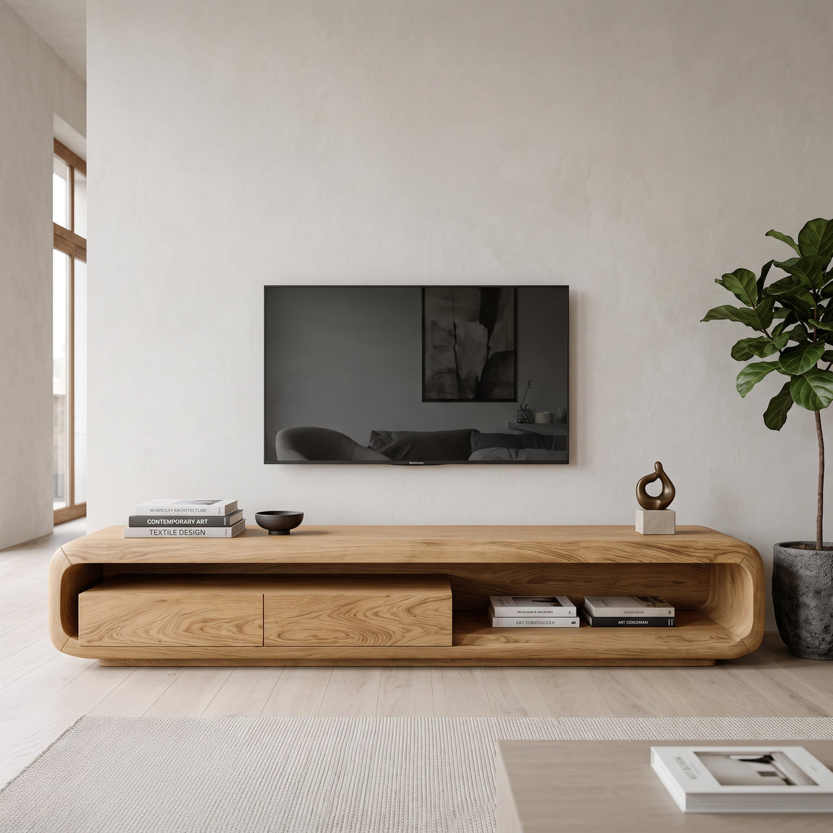 Quiet Luxury Minimalist TV Console For Living Room