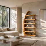 Modern Bookshelf Open Display Storage For Contemporary Living Room