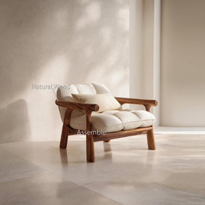 Minimalist Accent Chair Without Cushion For Living
