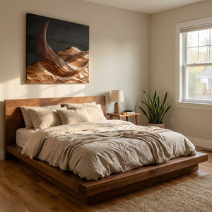 Modern Crescent Moon Wood Wall Art For Wall Decor