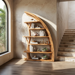 Modern Asymmetrical Tree Bookshelf Open For Contemporary Interior