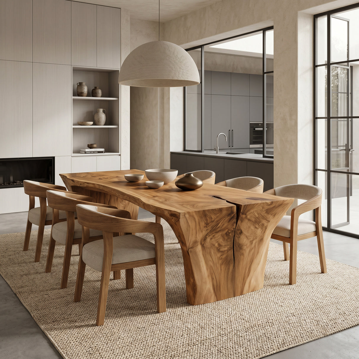 Wabi Sabi Handcrafted Dining Table For Dining Room